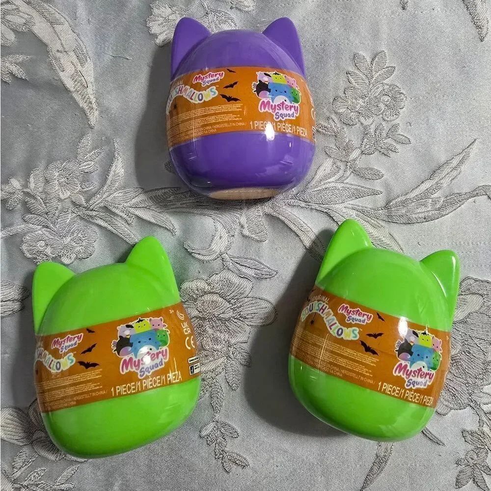 Lot of 3 Squishmallows Halloween Mystery Squad Surprise Mini Plush Capsules 2025
